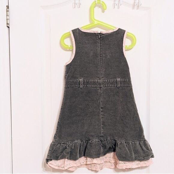 SAGE green color cordoroy sleeveless dress size 6 but fits 4-5yo @F - Picture 3 of 9
